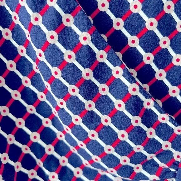 Talbots Crossover Top Navy Red Beige Size XL - Picture 4 of 7